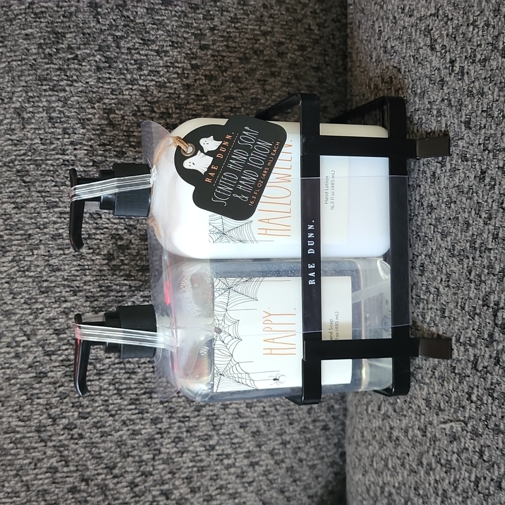 Rae dunn happy halloween lotion and soap set